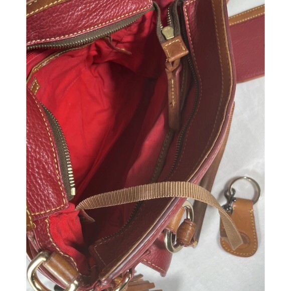 Dooney & Bourke Vintage AWL Satchel Leather Bag w/ Matching Coin Purse – Chestnu - Picture 9 of 16